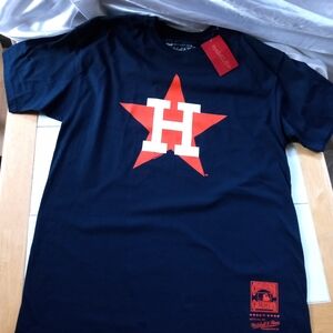 Mitchell & Ness Houston Astros Navy and Orange Star Tee